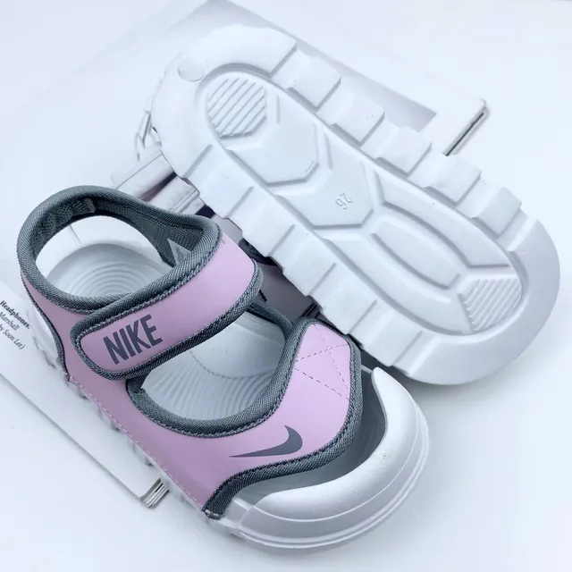 Nike Kids Blue Two-Strap Velcro Casual Sandals 19