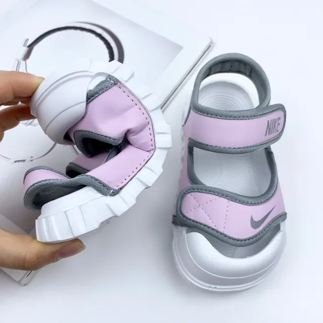 Nike Kids Blue Two-Strap Velcro Casual Sandals 20