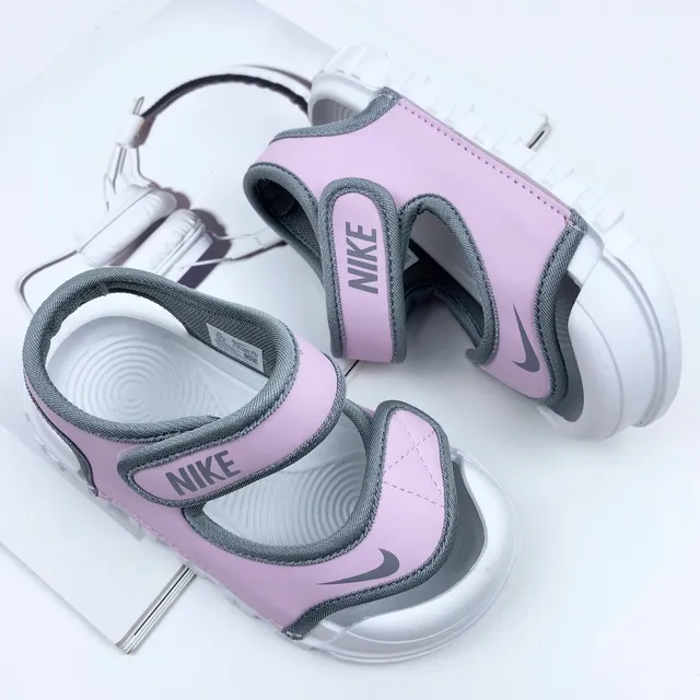 Nike Kids Blue Two-Strap Velcro Casual Sandals 21