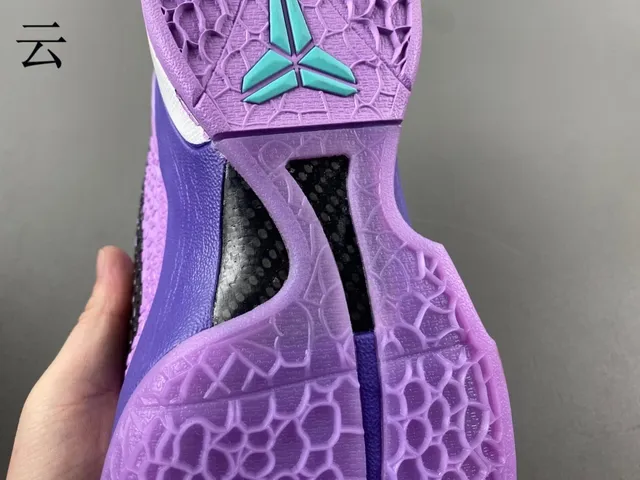 Nike Kobe 6 Protro बैंगनी काला बास्केटबॉल जूते 9