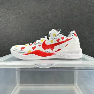 Nike Kobe 8 System सफेद लाल दिल बास्केटबॉल जूते