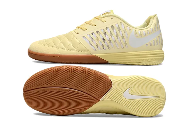 Nike Lunar Gato Amarelo Marrom Caixa dos Dedos Acolchoada Ventilação Cage Superior Sapatos de Futebol Indoor 12