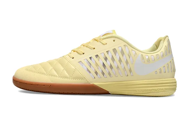 Nike Lunar Gato Amarelo Marrom Caixa dos Dedos Acolchoada Ventilação Cage Superior Sapatos de Futebol Indoor 13