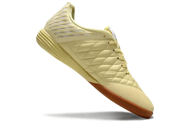 Nike Lunar Gato Amarelo Marrom Caixa dos Dedos Acolchoada Ventilação Cage Superior Sapatos de Futebol Indoor 14