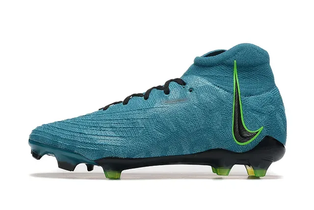 Nike Mercurial Azul Verde High-Cut Knit Upper Asimétrico Cordones Superficie Firme Zapatos de Fútbol 10
