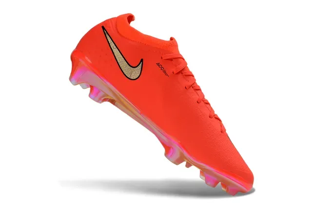 Nike Mercurial Laranja Ouro Baixa Sock-Fit Upper Iridescente Translucida Solado Firme Ground Sapatos de Futebol 7