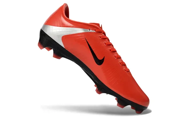 耐克 Mercurial 红银 低帮 合成鞋面 纹理 钉地足球鞋 2