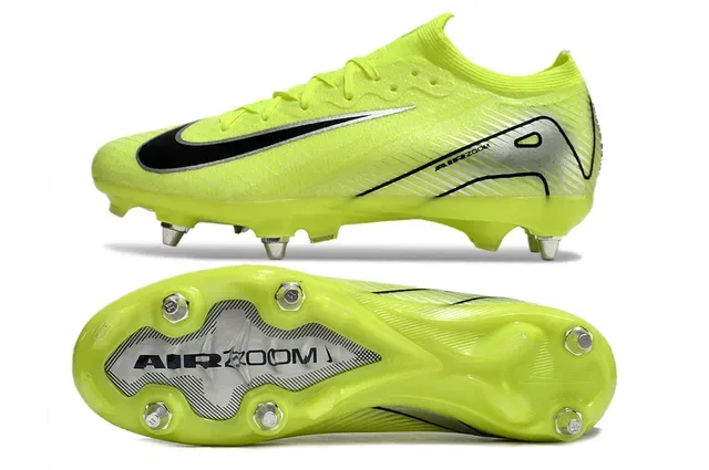 耐克 Mercurial Vapor Air Zoom 霓虹黄 天然草地足球鞋 5