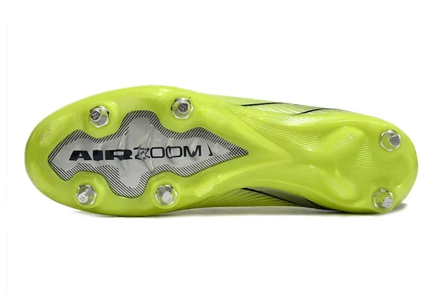 耐克 Mercurial Vapor Air Zoom 霓虹黄 天然草地足球鞋 6