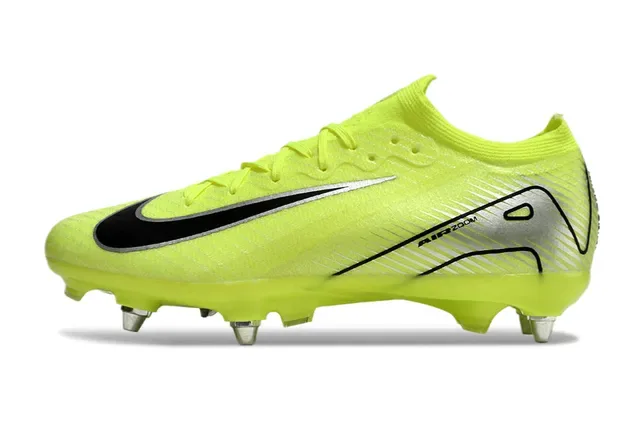 耐克 Mercurial Vapor Air Zoom 霓虹黄 天然草地足球鞋 8