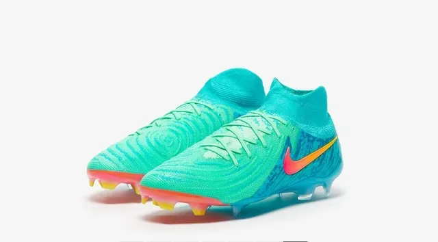 Nike Mercurial Vapor Azul Rosa Alto Corte Tricô Laços Assimétricos Campo Firme Sapatos de Futebol 12