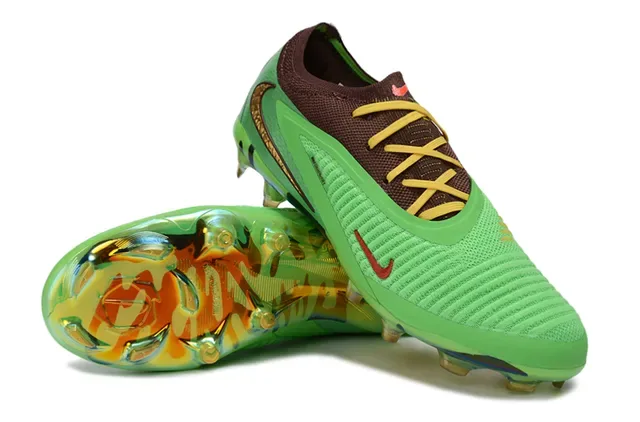Nike Mercurial Vapor Vert Marron Upper Tricot Lacet Asymétrique Chaussures de Football pour Ground Firme 12