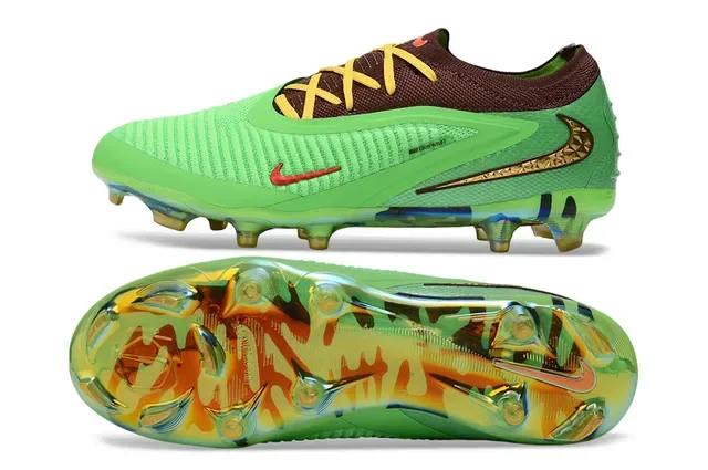 Nike Mercurial Vapor Vert Marron Upper Tricot Lacet Asymétrique Chaussures de Football pour Ground Firme 14