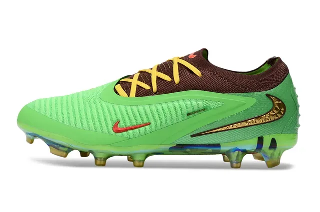 Nike Mercurial Vapor Vert Marron Upper Tricot Lacet Asymétrique Chaussures de Football pour Ground Firme 17