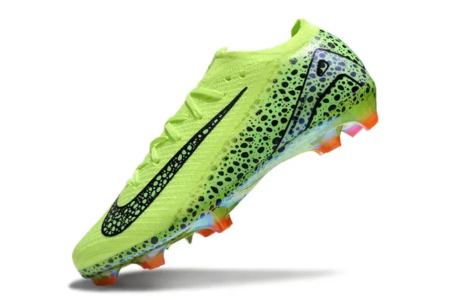 नाइके Mercurial Vapor Neon Lime Green Black Speckle Firm Ground फुटबॉल जूते 3