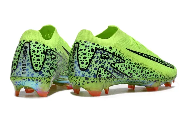 नाइके Mercurial Vapor Neon Lime Green Black Speckle Firm Ground फुटबॉल जूते 5