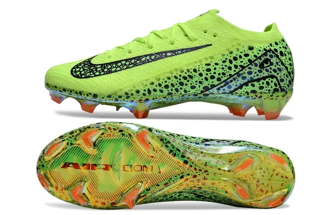 नाइके Mercurial Vapor Neon Lime Green Black Speckle Firm Ground फुटबॉल जूते 6