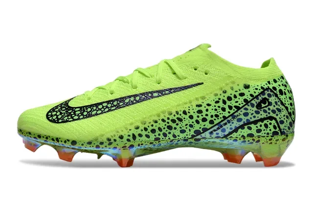नाइके Mercurial Vapor Neon Lime Green Black Speckle Firm Ground फुटबॉल जूते 7