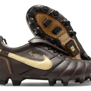 Nike Mercurial Vapor Ronaldo Brown Gold Firm-Ground Soccer Shoes