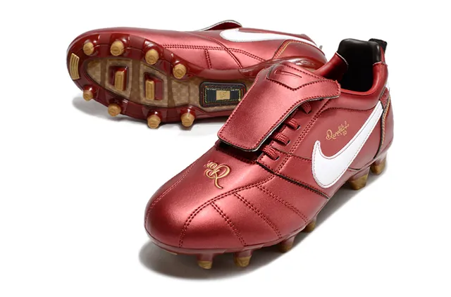 نيكي Mercurial Vapor Ronaldo بني ذهبي Firm-Ground أحذية كرة القدم 18