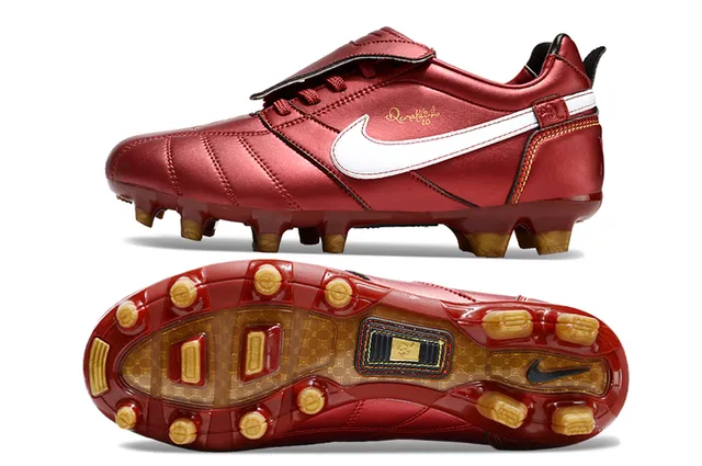 نيكي Mercurial Vapor Ronaldo بني ذهبي Firm-Ground أحذية كرة القدم 21