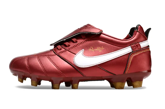 نيكي Mercurial Vapor Ronaldo بني ذهبي Firm-Ground أحذية كرة القدم 22