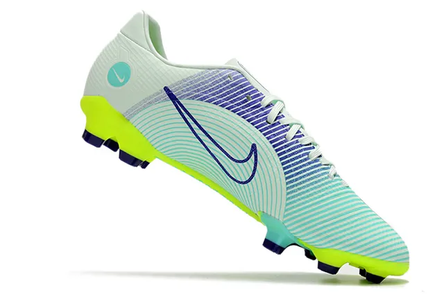 Nike Mercurial Vapor Wave Pattern मिंट और नियोन लाइम फर्म-ग्राउंड सोकर शूज 9