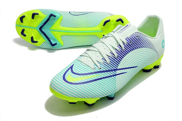 Nike Mercurial Vapor Wave Pattern मिंट और नियोन लाइम फर्म-ग्राउंड सोकर शूज 11