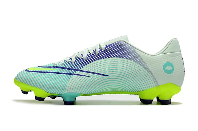 Nike Mercurial Vapor Wave Pattern मिंट और नियोन लाइम फर्म-ग्राउंड सोकर शूज 14