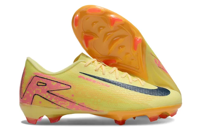Nike Mercurial Vapor Jaune Rose Haut Synthétique Coupe Basse Colorway Vibrant Terrain Ferme Chaussures de Football 1