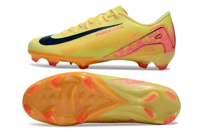 Nike Mercurial Vapor Jaune Rose Haut Synthétique Coupe Basse Colorway Vibrant Terrain Ferme Chaussures de Football 6