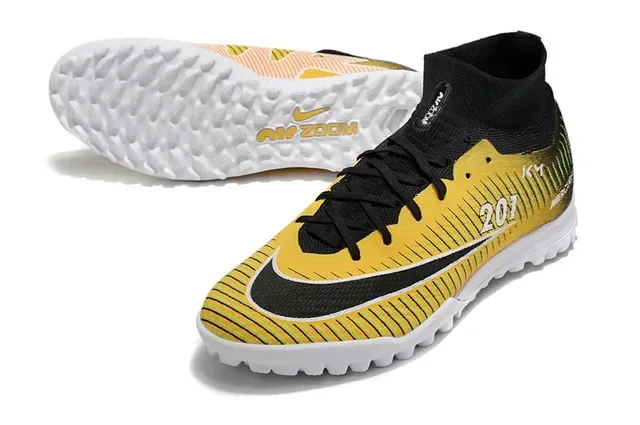 Nike Mercurial X 201 أصفر أسود عشب صناعي حذاء كرة القدم 3