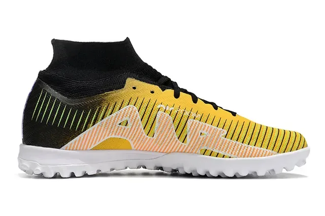 Nike Mercurial X 201 أصفر أسود عشب صناعي حذاء كرة القدم 5