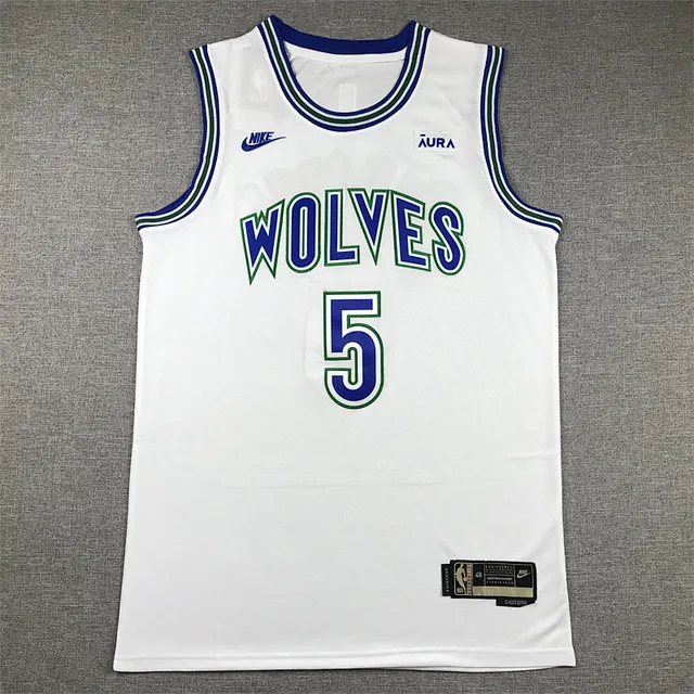 Nike Minnesota Timberwolves Classic Edition White Blue Green Jersey 2