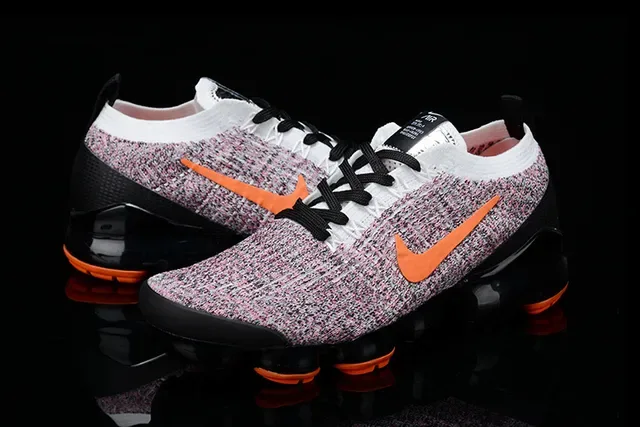 Nike Multicolor Orange Knit Upper Visible Air Cushioning Lifestyle Sneakers 7