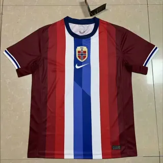 Nike Norway National Team Vertical Striped Burgundy Blue White Red Jersey