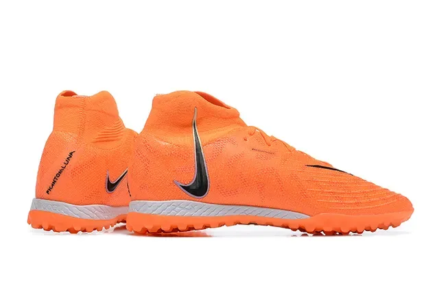 Nike Orange Black High-Top Knit Upper Conical Turf Studs Artificial-Grass Soccer Shoes 5