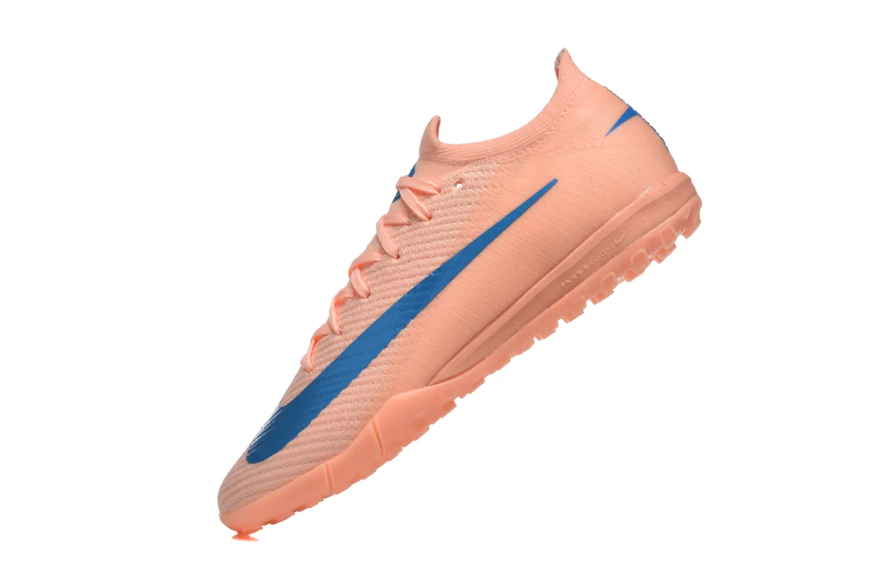 Nike Orange Blue Knit Upper Low-Cut Collar Turf Soccer Shoes 4
