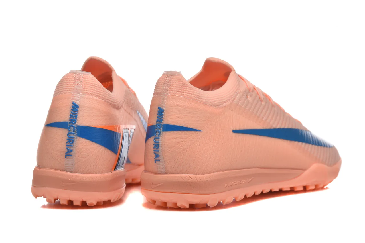 Nike Orange Blue Knit Upper Low-Cut Collar Turf Soccer Shoes 5