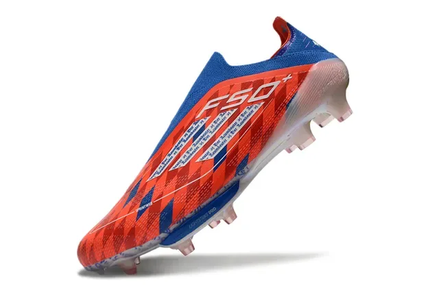 Nike नारंगी नीला सॉक-फिट कॉलर ट्रांसल्यूसेंट सोल फर्म-ग्राउंड फुटबॉल जूते 3
