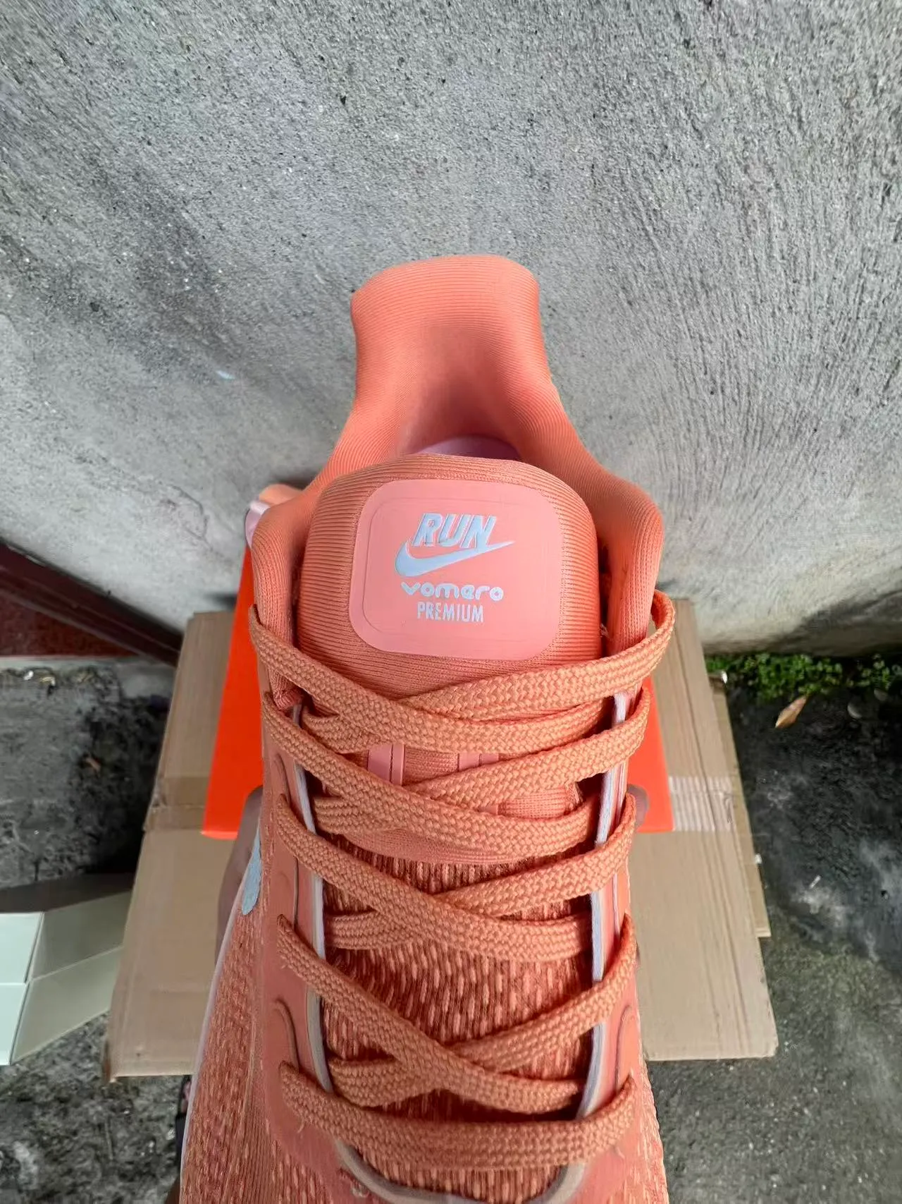Nike Orange Pink Knit Upper Visible Air Zoom Unit Running Shoes 4