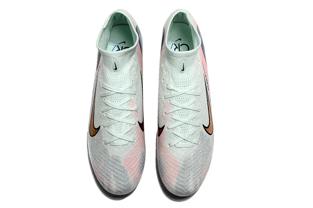 Nike Phantom GT Air Zoom Blanc Bleu Rose Chaussures de football pour terrain ferme 2