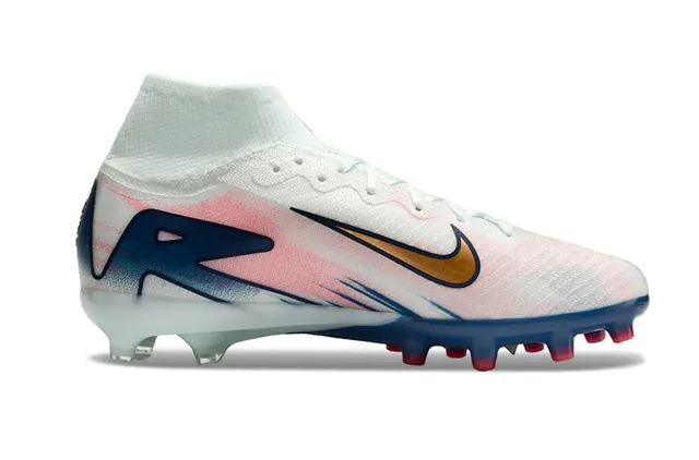 Nike Phantom GT Air Zoom Blanc Bleu Rose Chaussures de football pour terrain ferme 7
