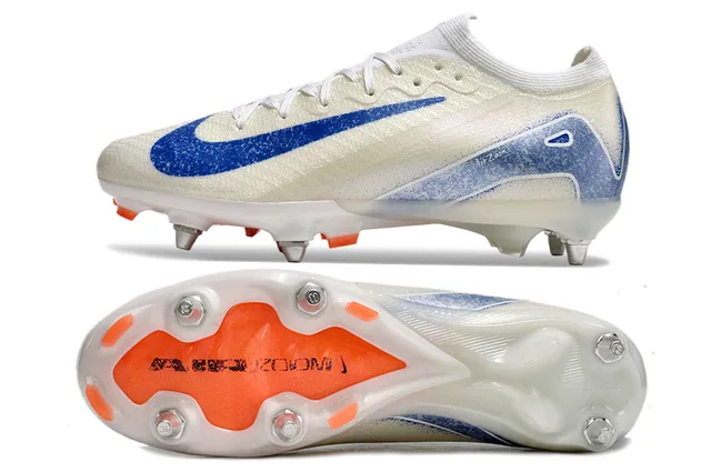 Nike Phantom GT 米色蓝针织鞋面 半透明鞋底 硬地足球鞋 5