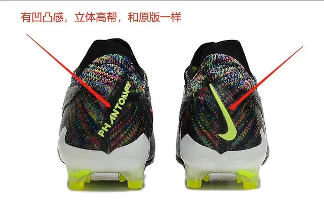 Nike Phantom GT Preto Verde Upper Knit Col Sock-Fit Firm-Ground Sapatos de Futebol 2