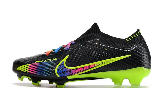 Nike Phantom GT Black Multicolor Low-Cut Knit Upper Firm-Ground Soccer Shoes 6