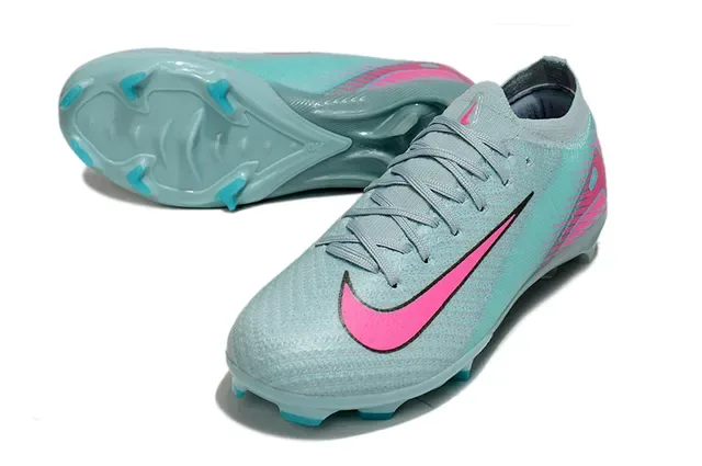 Nike Phantom GT أحذية كرة القدم أزرق وردي أعلى نسيجي كولار منخفض Firm-Ground 3