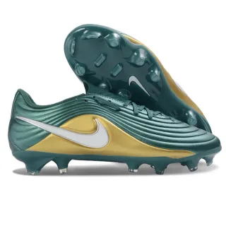 Nike Phantom GT Vert Or Tige Synthétique à Côtes Finition Métallique Firm-Ground Chaussures de Football