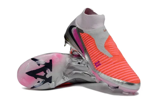 Nike Phantom GT Chaussures de football Orange Rose Collet Sock-Fit Upper en tricot ribbed Surface Firm-Ground 3