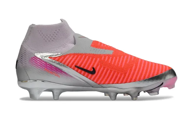 Nike Phantom GT Chaussures de football Orange Rose Collet Sock-Fit Upper en tricot ribbed Surface Firm-Ground 7